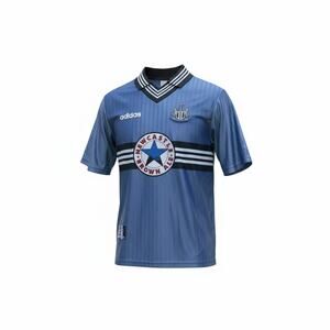 VTG Adidas Jersey Men Medium Blue Newcastle United Brown Ale Football Soccer 90s